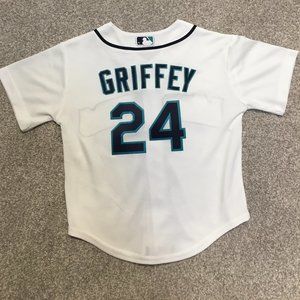 Ken Griffey Jr Seattle Mariners Youth Sz 4 Majestic Authentic MLB Jersey
